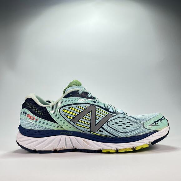 New Balance 860v7 Blue Green Yellow Running Shoes W860WB7 Women's Size 9 - Picture 1 of 10